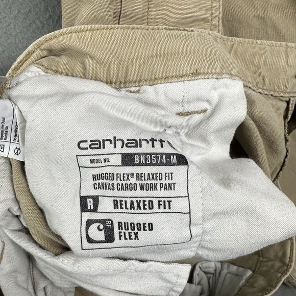 Carhartt Rugged Flex Relaxed Fit Work Pants Mens 38x30* Beige Tan BN3574-M - Picture 8 of 13
